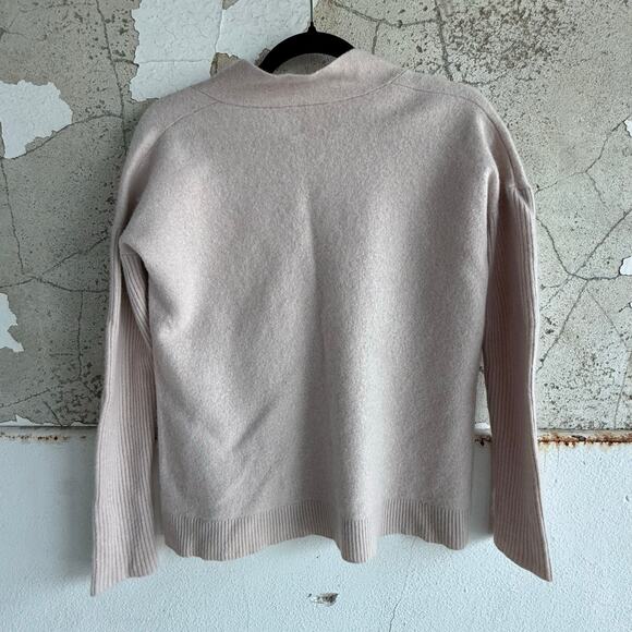 Cynthia Rowley Cashmere Sweater 100% 2-Ply Blush Pink V Neck Womens M Minimalist - Picture 5 of 5